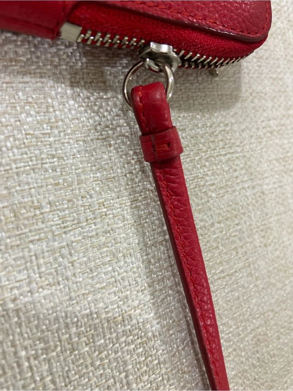 Coach Red Leather Wristlet/Wallet